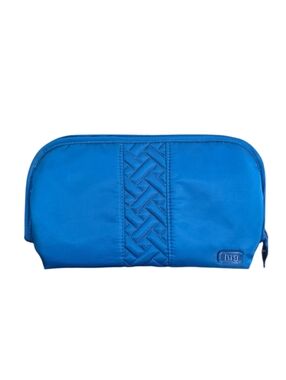 Lug Travel Lay Flat Teal Nylon Zip Around Cosmetic Toiletry Bag